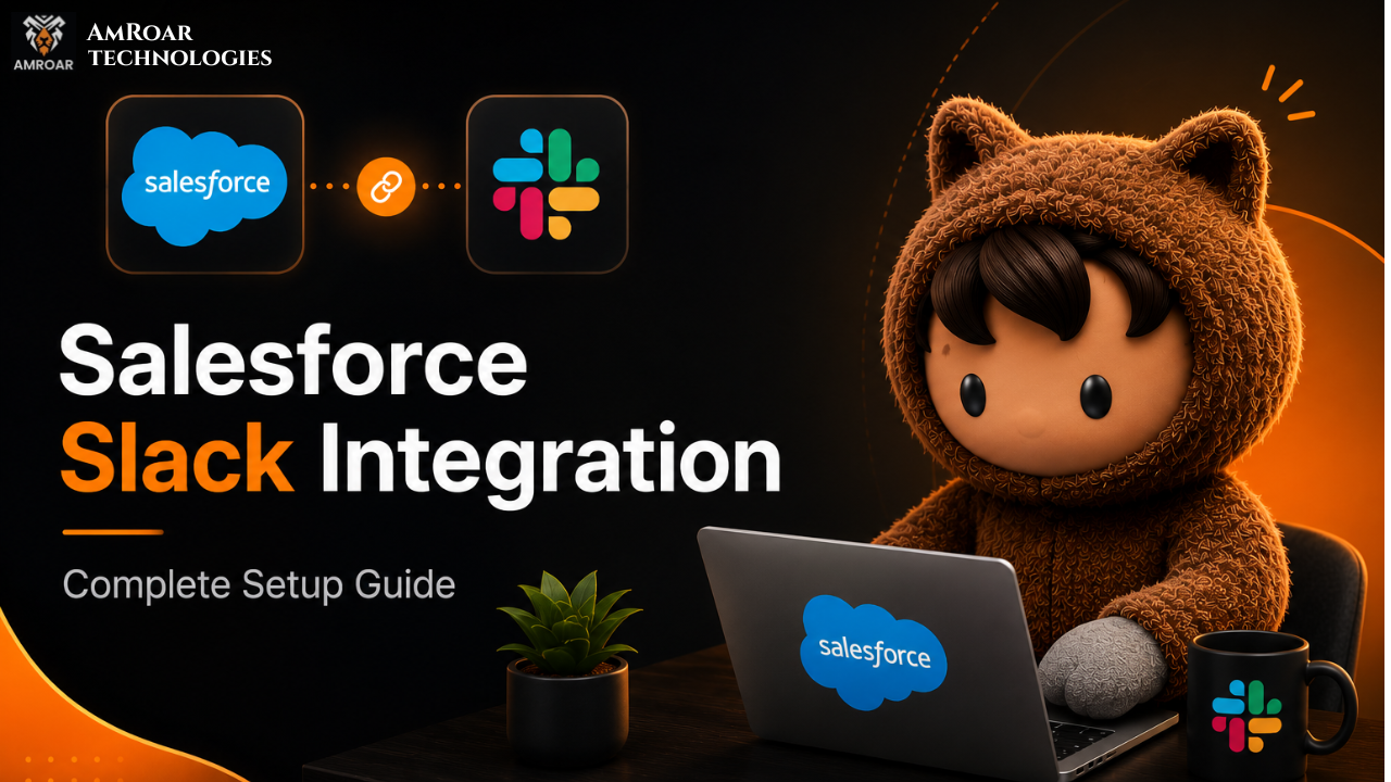 Salesforce Slack Integration guide showing Salesforce CRM connected with Slack for real-time collaboration and deal updates.